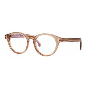 NEW TOM FORD EYEGLASSES BROWN WOMEN ROUND EYEWEAR